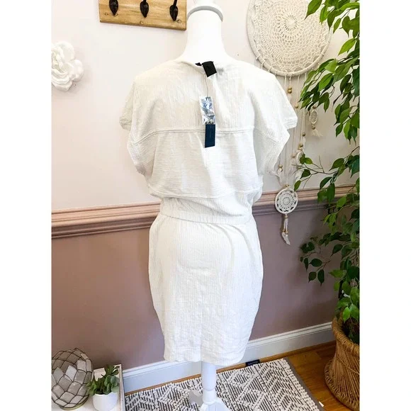 Marc Jacobs Fresh Cream Soft Cotton Blend Dress Size L NWT - Picture 5 of 9